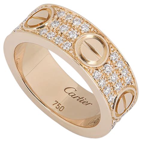 cartier ring pave|cartier love ring price list.